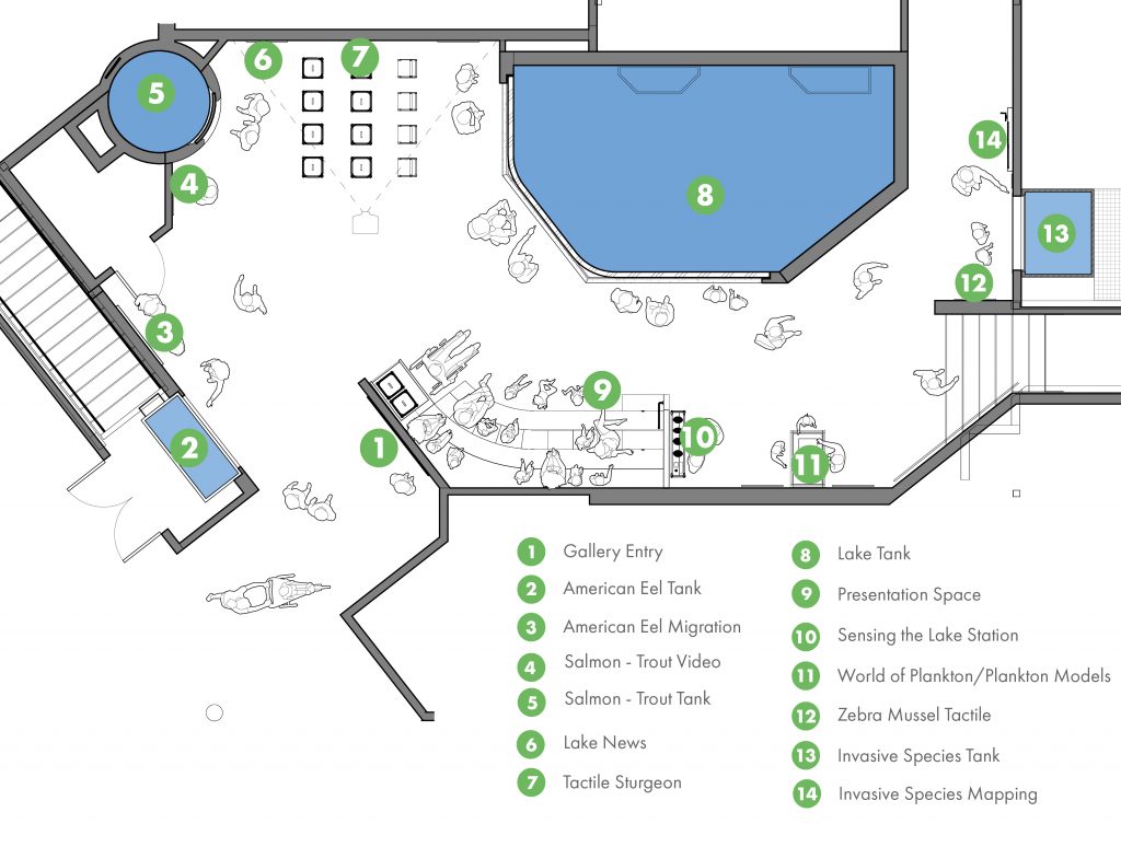 Floor plan of the new gallery